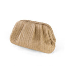 Clutch Transversal Feminina de Palha Trançada