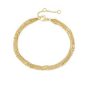 Pulseira Feminina em Aço Inoxidável Ajustável Estilo Moderno