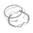 Conjunto de Pulseiras com Strass Elegante