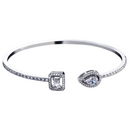 Pulseira Feminina Ajustável com Zircônia Estilo Geométrico