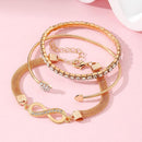 Conjunto de Pulseiras com Strass Elegante