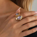 Anel de Strass Luxuoso