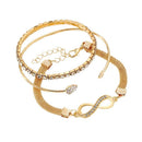 Conjunto de Pulseiras com Strass Elegante