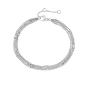 Pulseira Feminina em Aço Inoxidável Ajustável Estilo Moderno