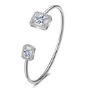 Pulseira Feminina Ajustável com Zircônia Estilo Geométrico