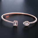 Pulseira Feminina Ajustável com Zircônia Estilo Geométrico