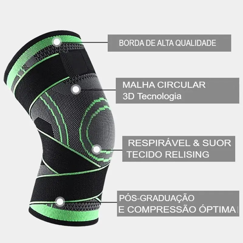 Joelheira de Compressão com Tiras Cruzadas