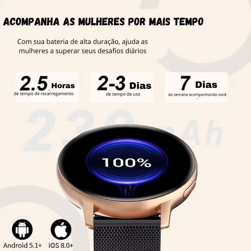 Smart Watch Feminino para Android e IOs