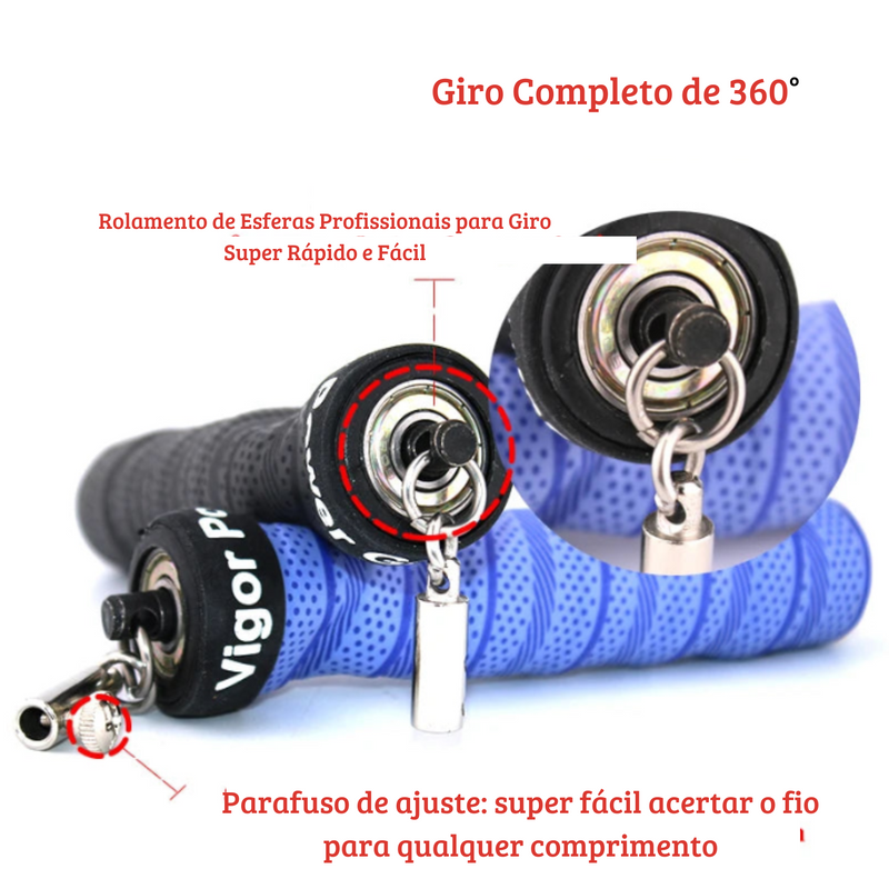 Corda para Treino Cardio com Cabo Regulável