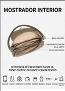 Bolsa de Ombro Pequena de Couro Genuíno