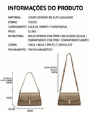 Bolsa de Ombro Pequena de Couro Genuíno