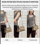 Bolsa de Ombro Pequena de Couro Genuíno