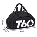 Bolsa Esportiva T60 para Academia e Viagem com Alça Ajustável
