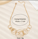 Colar feminino Multi-Círculo