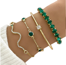 Conjunto de Pulseiras em Metal e Strass
