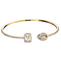 Pulseira Feminina Ajustável com Zircônia Estilo Geométrico