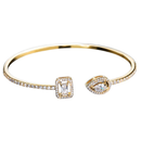 Pulseira Feminina Ajustável com Zircônia Estilo Geométrico