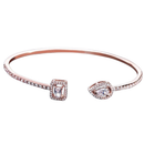Pulseira Feminina Ajustável com Zircônia Estilo Geométrico