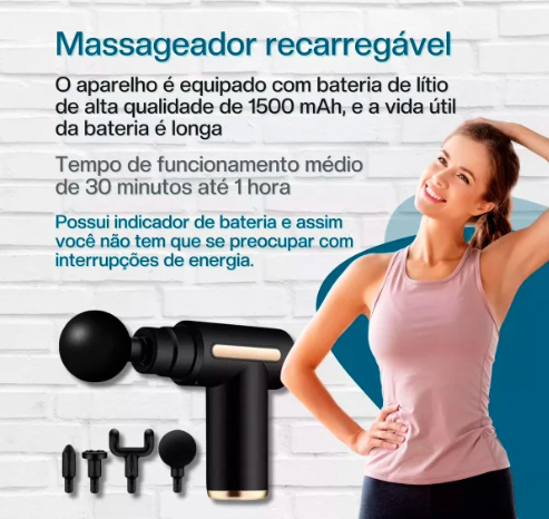 Pistola Elétrica Massageadora