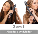 Modelador de Cabelo 2 em 1: Prancha Alisadora e Modelador de Cachos