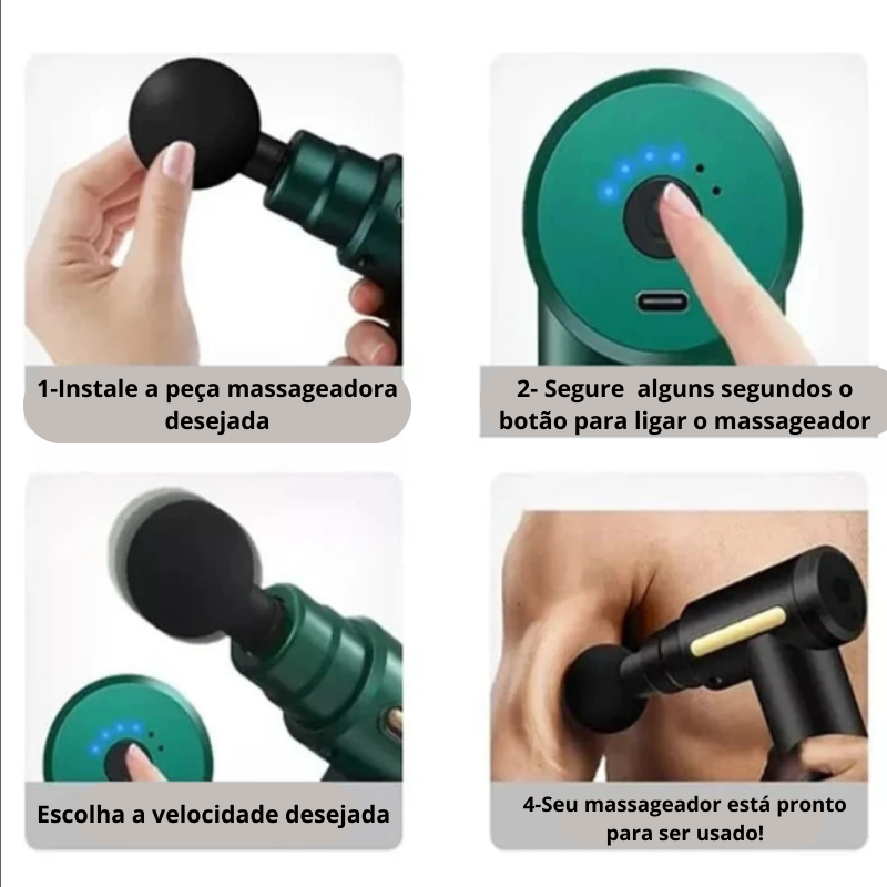 Pistola Elétrica Massageadora