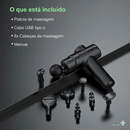 Pistola de Massagem Muscular Profissional com 8 Cabeças