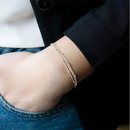 Pulseira Feminina em Aço Inoxidável Ajustável Estilo Moderno
