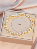Pulseira Folhas Douradas
