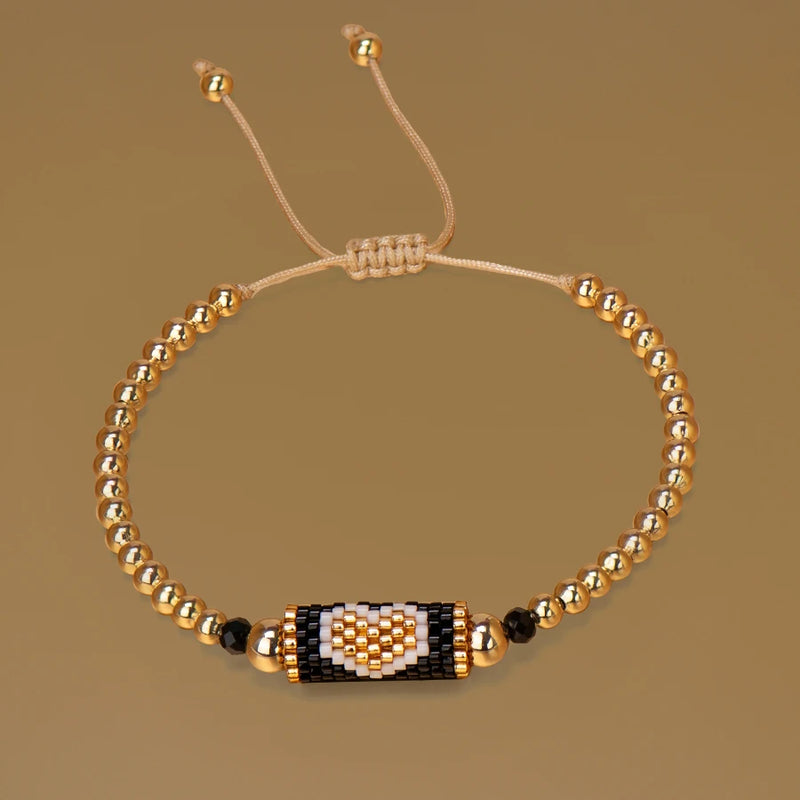 Pulseira de Coração Ajustável Handmade