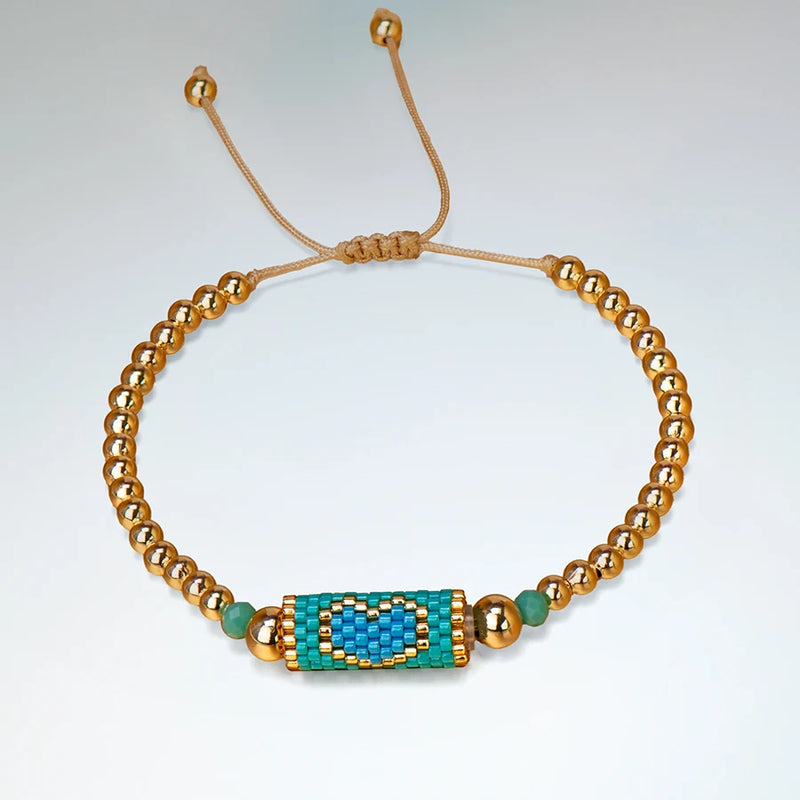 Pulseira de Coração Ajustável Handmade