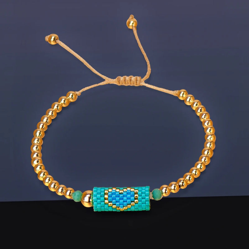 Pulseira de Coração Ajustável Handmade