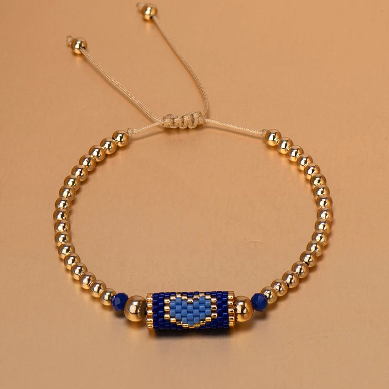 Pulseira de Coração Ajustável Handmade