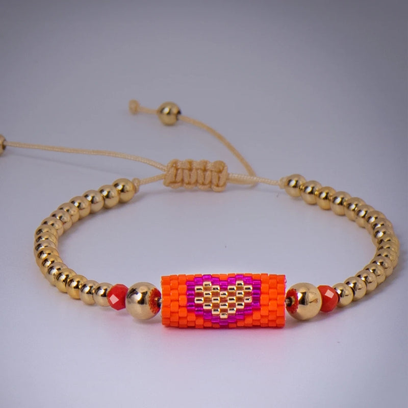 Pulseira de Coração Ajustável Handmade
