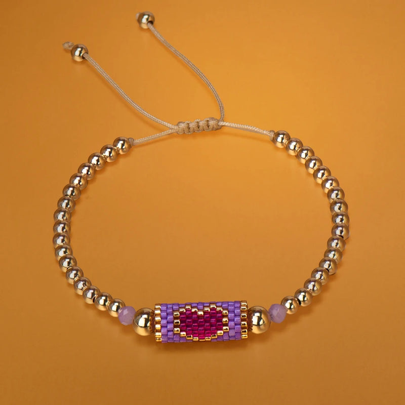 Pulseira de Coração Ajustável Handmade