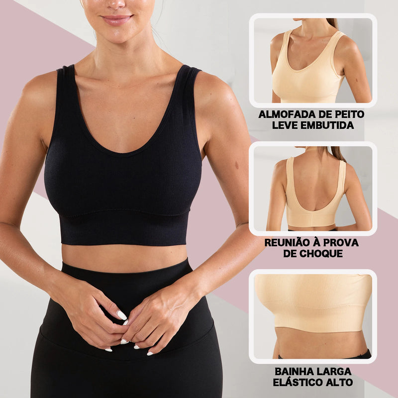 Top Esportivo Feminino sem Costuras