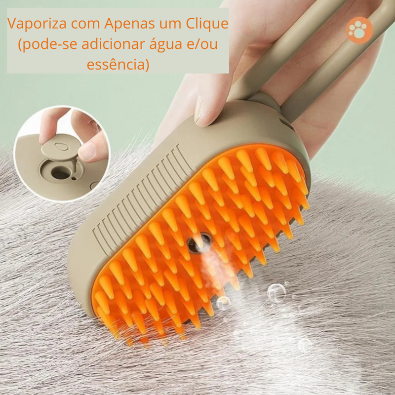 Escova Massageadora Elétrica à Vapor para Pets