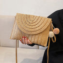 Bolsa Clutch Palha Chique
