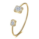 Pulseira Feminina Ajustável com Zircônia Estilo Geométrico