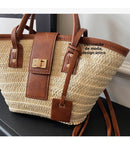 Bolsa Tote de Palha Artesanal com Alça de Ombro