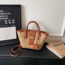 Bolsa Tote de Palha Artesanal com Alça de Ombro
