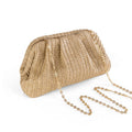 Clutch Transversal Feminina de Palha Trançada