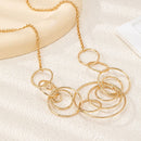 Colar feminino Multi-Círculo